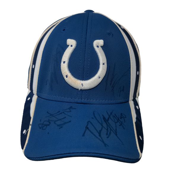 Reebok Men's NFL Indianapolis Colts Hat Blue OSFA Autographed Signed Multiple - Picture 1 of 16